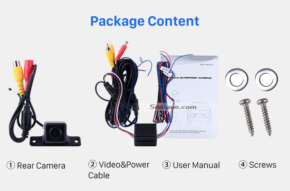 Seicane Sony CCD Universal HD coche Rearview cámara de monitor de aparcamiento para Dash Radio estéreo impermeable