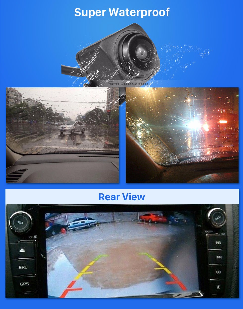 Seicane 192 Degree Horizontal View Field HD Car Backup Reversing Camera with Waterproof and Night Vision Parking Assistance system Seicane 192 Degree Horizontal View Field HD Car Backup Reversing Camera with Waterproof and Night Vision Parking Assistance system
