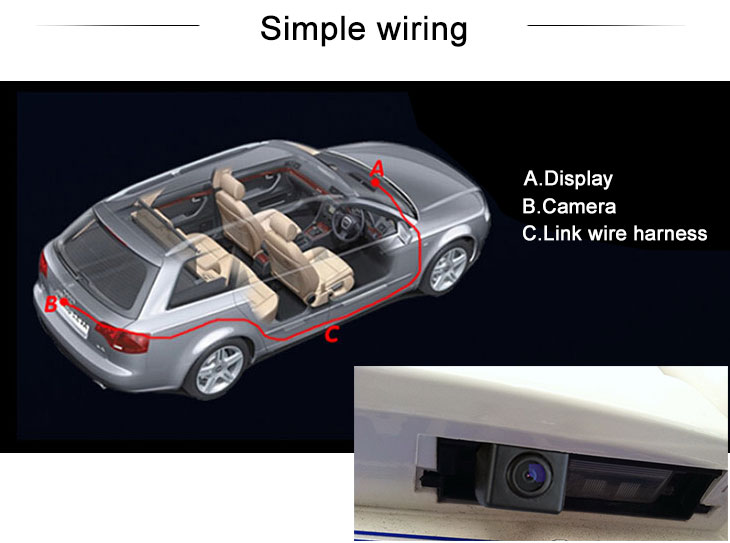 Digital TV HD SONY CCD 600 tv linhas Wired Carro estacionamento Backup Câmera para TOYOTA 2013 RAV4 Versão Europeia  à prova d'água Visão noturna Frete grátis