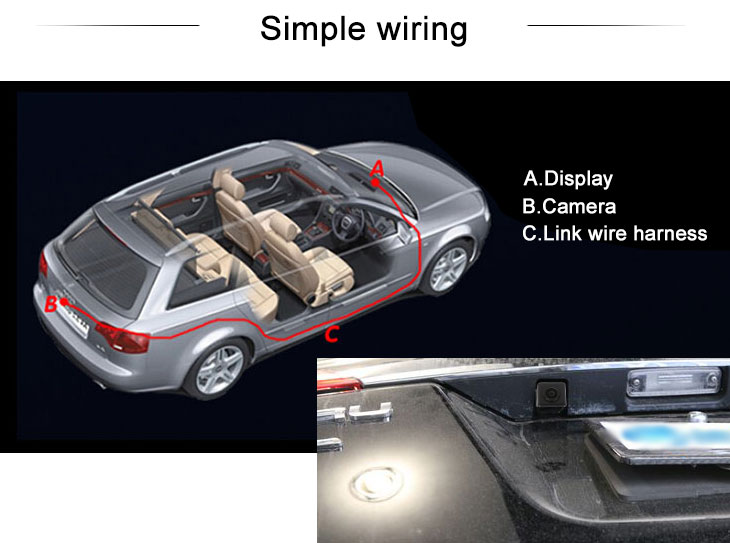 Digital TV HD Wired Carro estacionamento Backup Câmera para 2012-2013 Subaru Outback à prova d'água quatro cores régua e LR logo Visão noturna Frete grátis