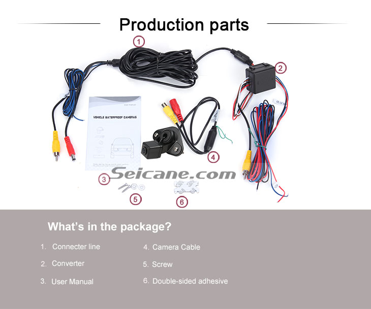 2-zone HD Wired Carro estacionamento Backup Câmera para 2012-2013 Subaru Outback à prova d'água quatro cores régua e LR logo Visão noturna Frete grátis