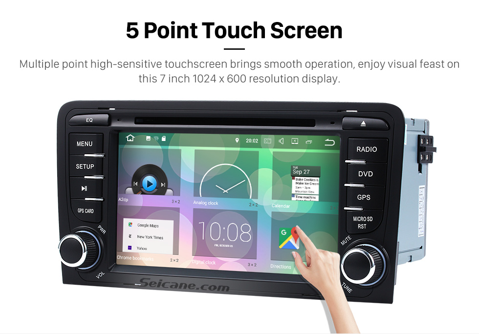 Seicane Seicane S127683 16G 2003-2011 Audi A3 Android 7.1.1 Автомобиль Радио навигация Aftermarket стерео с Четырехъядерные процессоры CPU AM FM Radio Зеркало Ссылка OBD2 3G WiFi Bluetooth DVD HD 1024*600 Мульти-сенсорный экран Auto A/V HD 1080P видео Seicane Seicane S127683 16G 2003-2011 Audi A3 Android 7.1.1 Автомобиль Радио навигация Aftermarket стерео с Четырехъядерные процессоры CPU AM FM Radio Зеркало Ссылка OBD2 3G WiFi Bluetooth DVD HD 1024*600 Мульти-сенсорный экран Auto A/V HD 1080P видео