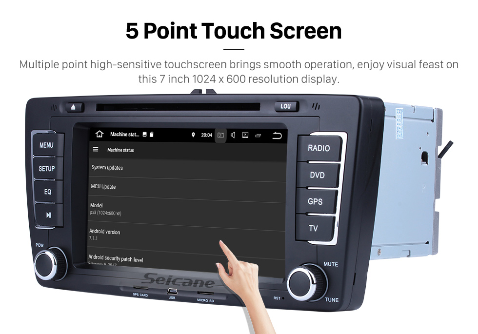 Seicane Seicane S127699 Quad-core de Android 7.1.1 2009-2013 Skoda Octaiva Música Dvd Bluetooth Aftermarket OEM GPS con 3G WiFi Radio RDS 16G Flash Espejo Retrovisor Enlace OBD2 Directivo Cámara Wheel Control HD 1024 * 600 Multi-touch Screen Seicane Seicane S127699 Quad-core de Android 7.1.1 2009-2013 Skoda Octaiva Música Dvd Bluetooth Aftermarket OEM GPS con 3G WiFi Radio RDS 16G Flash Espejo Retrovisor Enlace OBD2 Directivo Cámara Wheel Control HD 1024 * 600 Multi-touch Screen