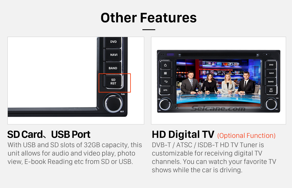 Seicane Android 6.0 Aftermarket Car Radio GPS Navigation System for 2001-2008 TOYOTA RAV4 with DVD Player Bluetooth WiFi Mirror Link Steering Wheel Control 1080P Video Seicane Android 6.0 Aftermarket Car Radio GPS Navigation System for 2001-2008 TOYOTA RAV4 with DVD Player Bluetooth WiFi Mirror Link Steering Wheel Control 1080P Video