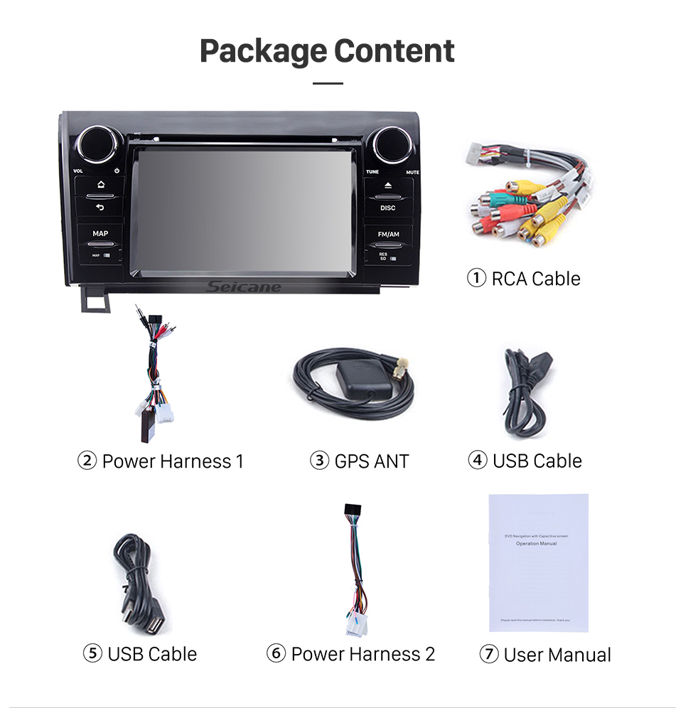 Seicane Android 6.0 Aftermarket DVD Player GPS Navigation System For 2008-2015 Toyota Sequoia Support Radio Bluetooth WIFI Rearview Camera TV Tuner USB SD 1080P Video DVR Seicane Android 6.0 Aftermarket DVD Player GPS Navigation System For 2008-2015 Toyota Sequoia Support Radio Bluetooth WIFI Rearview Camera TV Tuner USB SD 1080P Video DVR