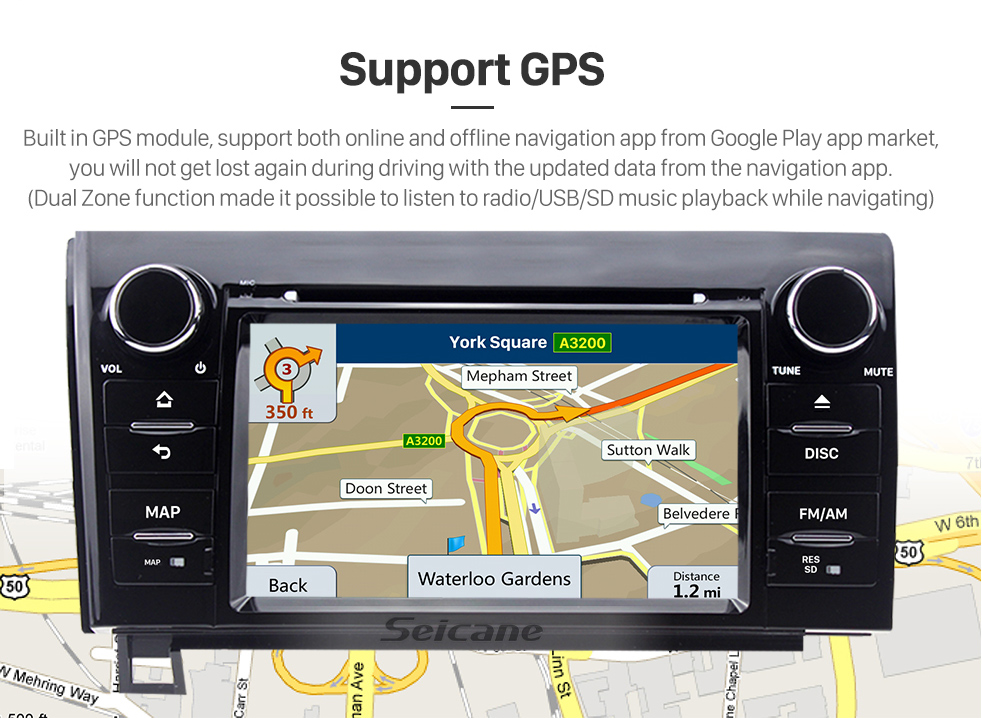 Seicane Android 6.0 Aftermarket DVD Player GPS Navigation System For 2008-2015 Toyota Sequoia Support Radio Bluetooth WIFI Rearview Camera TV Tuner USB SD 1080P Video DVR Seicane Android 6.0 Aftermarket DVD Player GPS Navigation System For 2008-2015 Toyota Sequoia Support Radio Bluetooth WIFI Rearview Camera TV Tuner USB SD 1080P Video DVR