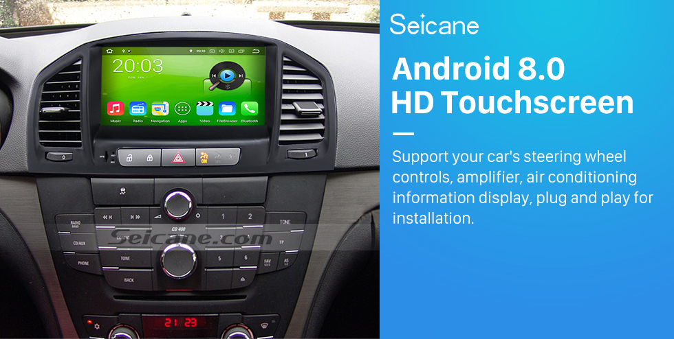Seicane Aftermarket 8 inch Android 8.0 2008-2013 Opel Vauxhall Insignia Buick Regal Car Audio GPS Navigation System with HD 1024*600 Touch Screen Bluetooth Music MP3 3G WiFi DVD Player 1080P AUX Steering Wheel Control Backup Camera Seicane Aftermarket 8 inch Android 8.0 2008-2013 Opel Vauxhall Insignia Buick Regal Car Audio GPS Navigation System with HD 1024*600 Touch Screen Bluetooth Music MP3 3G WiFi DVD Player 1080P AUX Steering Wheel Control Backup Camera