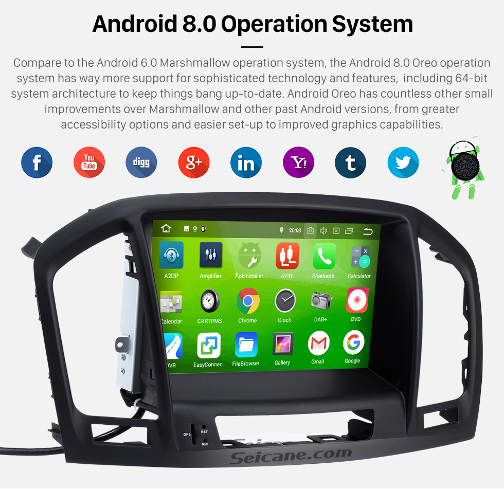 Seicane Aftermarket 8 inch Android 8.0 2008-2013 Opel Vauxhall Insignia Buick Regal Car Audio GPS Navigation System with HD 1024*600 Touch Screen Bluetooth Music MP3 3G WiFi DVD Player 1080P AUX Steering Wheel Control Backup Camera Seicane Aftermarket 8 inch Android 8.0 2008-2013 Opel Vauxhall Insignia Buick Regal Car Audio GPS Navigation System with HD 1024*600 Touch Screen Bluetooth Music MP3 3G WiFi DVD Player 1080P AUX Steering Wheel Control Backup Camera