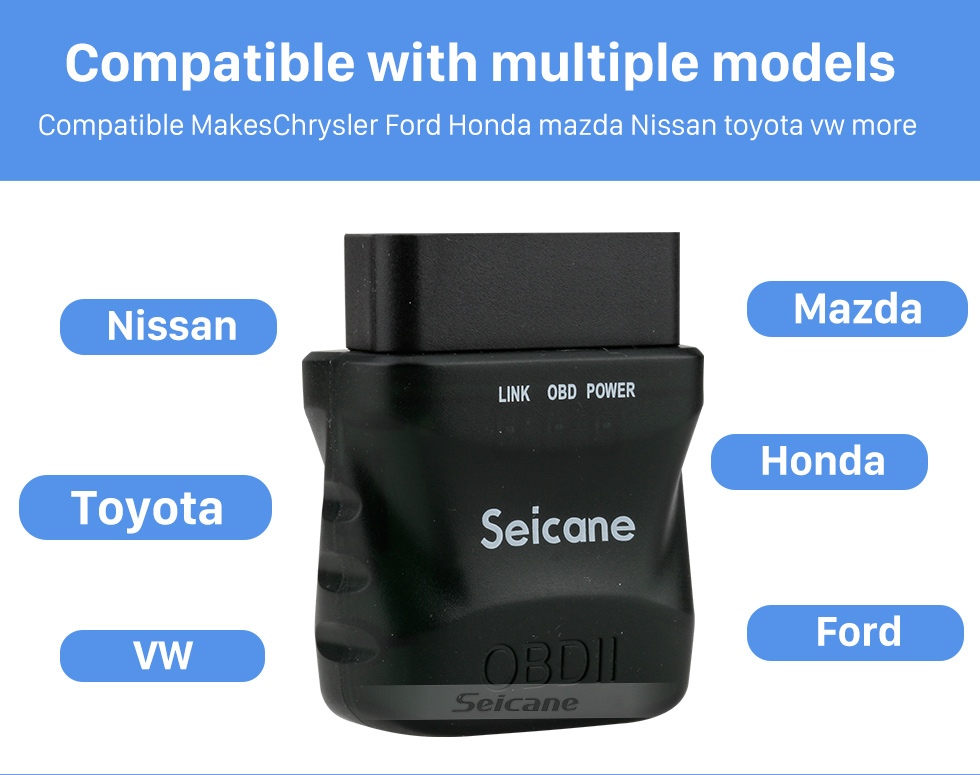 Seicane Seicane-Newest Super Mini V1.5 ELM327 OBD OBD2  ELM327 Bluetooth Interface Auto Car Scanner Diagnostic Tool