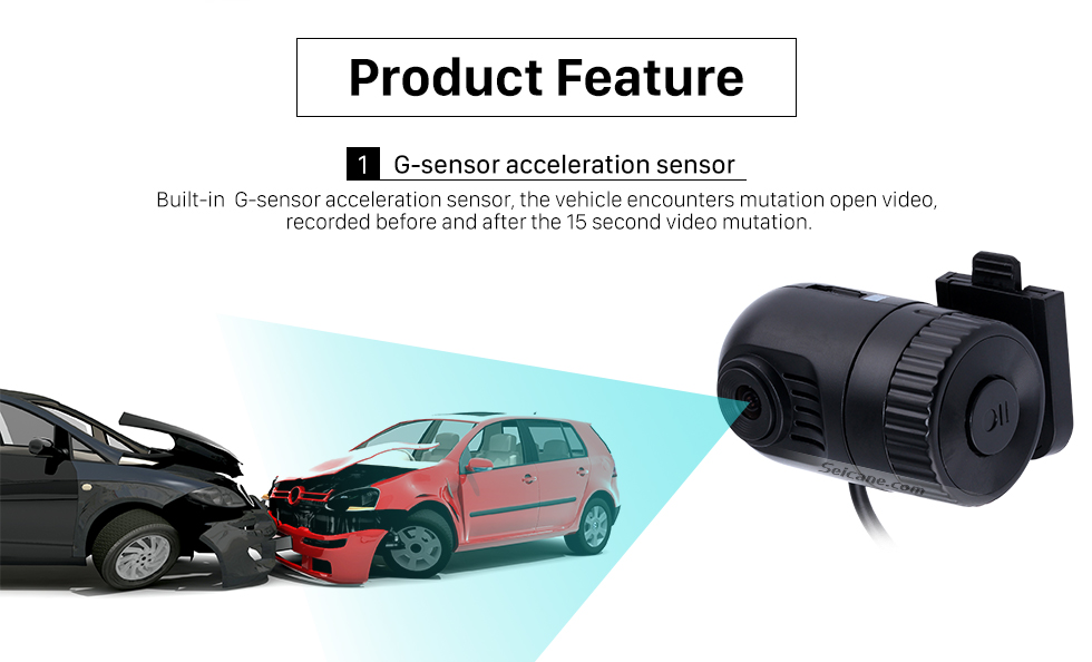 Seicane Cheap Night Vision Security Camera Car DVR Camera with AUX connection G-sensor Date Setting Motion Detection Loop Recording Free Shipping