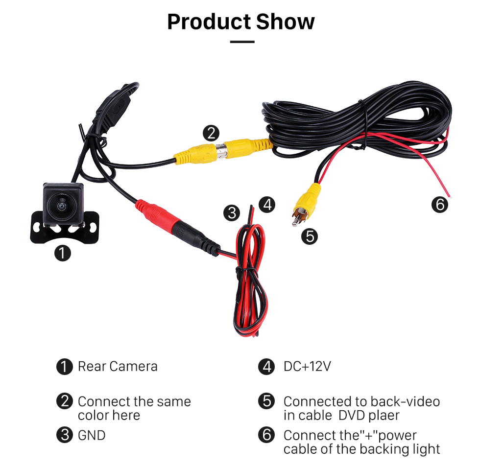 Seicane 180 Degree Graden Fisheye Waterproof HD High Definition Reverse Sensor Backup Rearview Camera Parking Seicane 180 Degree Graden Fisheye Waterproof HD High Definition Reverse Sensor Backup Rearview Camera Parking