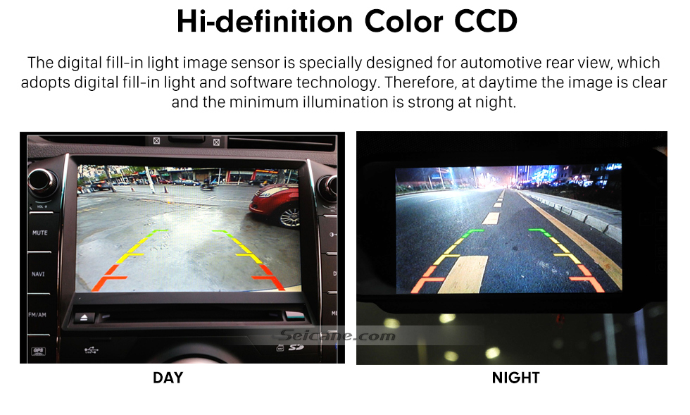 Seicane Auto-Parkassistenz-System 170 Grad Hi-Definition Farbe CCD Weitwinkel HD Backup Reversing Kamera mit wasserdichter Nachtsicht Seicane Auto-Parkassistenz-System 170 Grad Hi-Definition Farbe CCD Weitwinkel HD Backup Reversing Kamera mit wasserdichter Nachtsicht