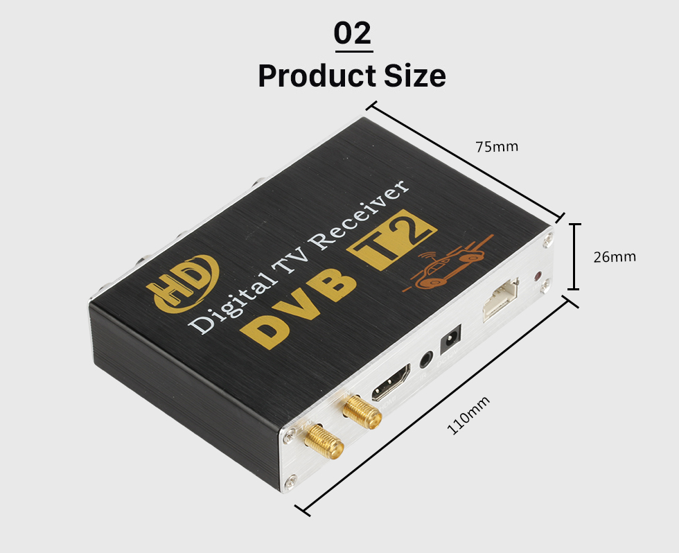 Seicane Sintonizador de TV Digital DVB-T para coche, LCD/CRT VGA/AV Stick Tuner Box, receptor de vista, convertidor, triangulación de envío