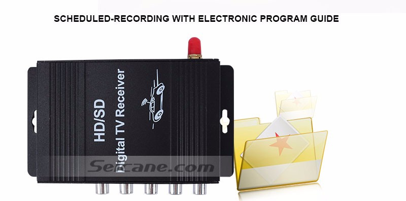 Seicane High Quality ATSC HD Digital TV Receiver with Visa 4 Video Output and Input 2 for Audio Out Put 12V DC 50-810KM/H EPG