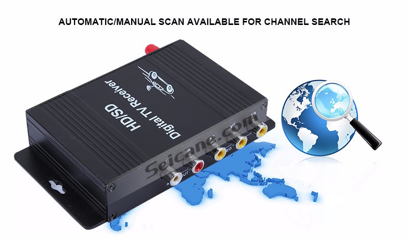 Seicane High Quality ATSC HD Digital TV Receiver with Visa 4 Video Output and Input 2 for Audio Out Put 12V DC 50-810KM/H EPG