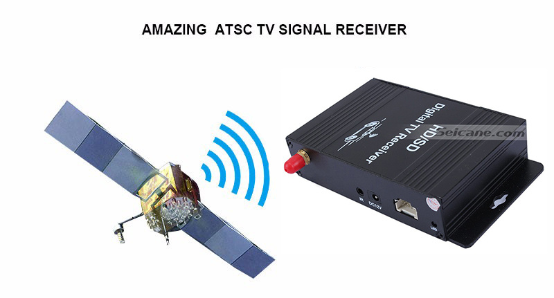 Seicane High Quality ATSC HD Digital TV Receiver with Visa 4 Video Output and Input 2 for Audio Out Put 12V DC 50-810KM/H EPG