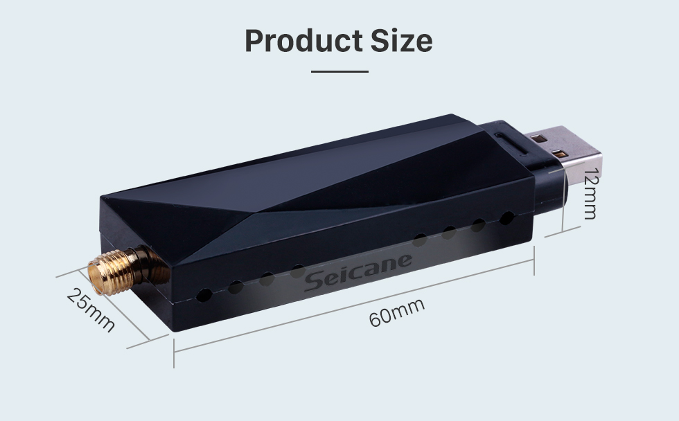 Seicane HD Car Digital Radio DAB + Receptor de áudio Sintonizador de rádio com função RDS Interface USB