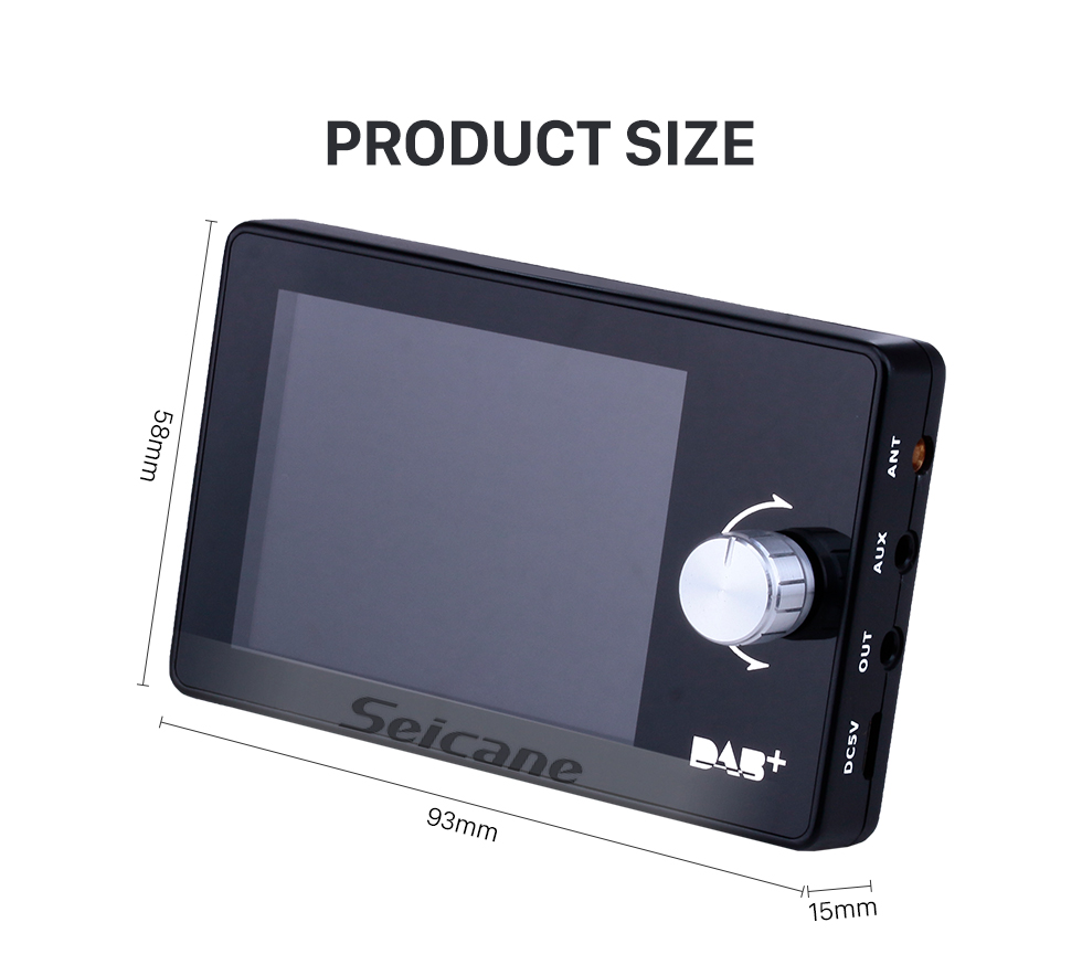 Seicane In-Car DAB/DAB+ Receiver Bluetooth Music Hands-Free USB/TF Music Adapter with 2.8 inch true color TFT-LCD screen Seicane In-Car DAB/DAB+ Receiver Bluetooth Music Hands-Free USB/TF Music Adapter with 2.8 inch true color TFT-LCD screen