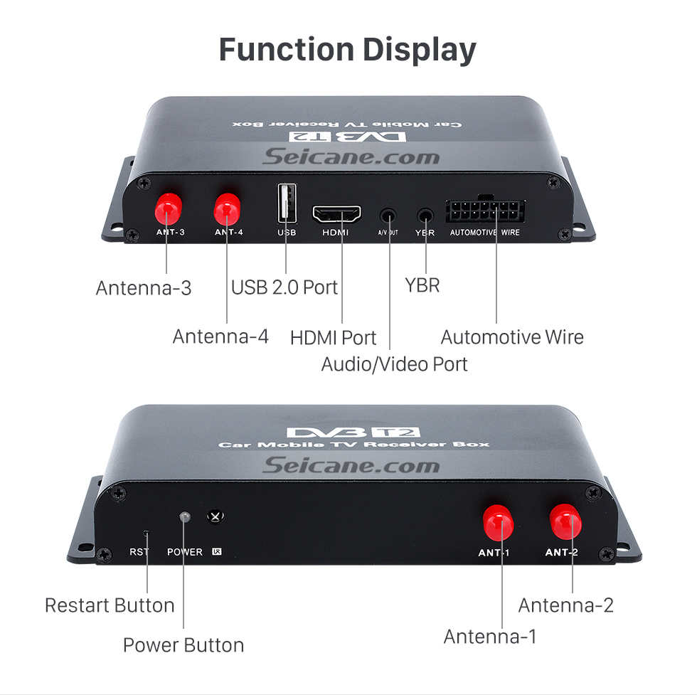 Seicane Seicane HDMI 1080P DVB-T2 4 Tuner Digital TV Receiver TV BOX For CAR DVD player Seicane Seicane HDMI 1080P DVB-T2 4 Tuner Digital TV Receiver TV BOX For CAR DVD player