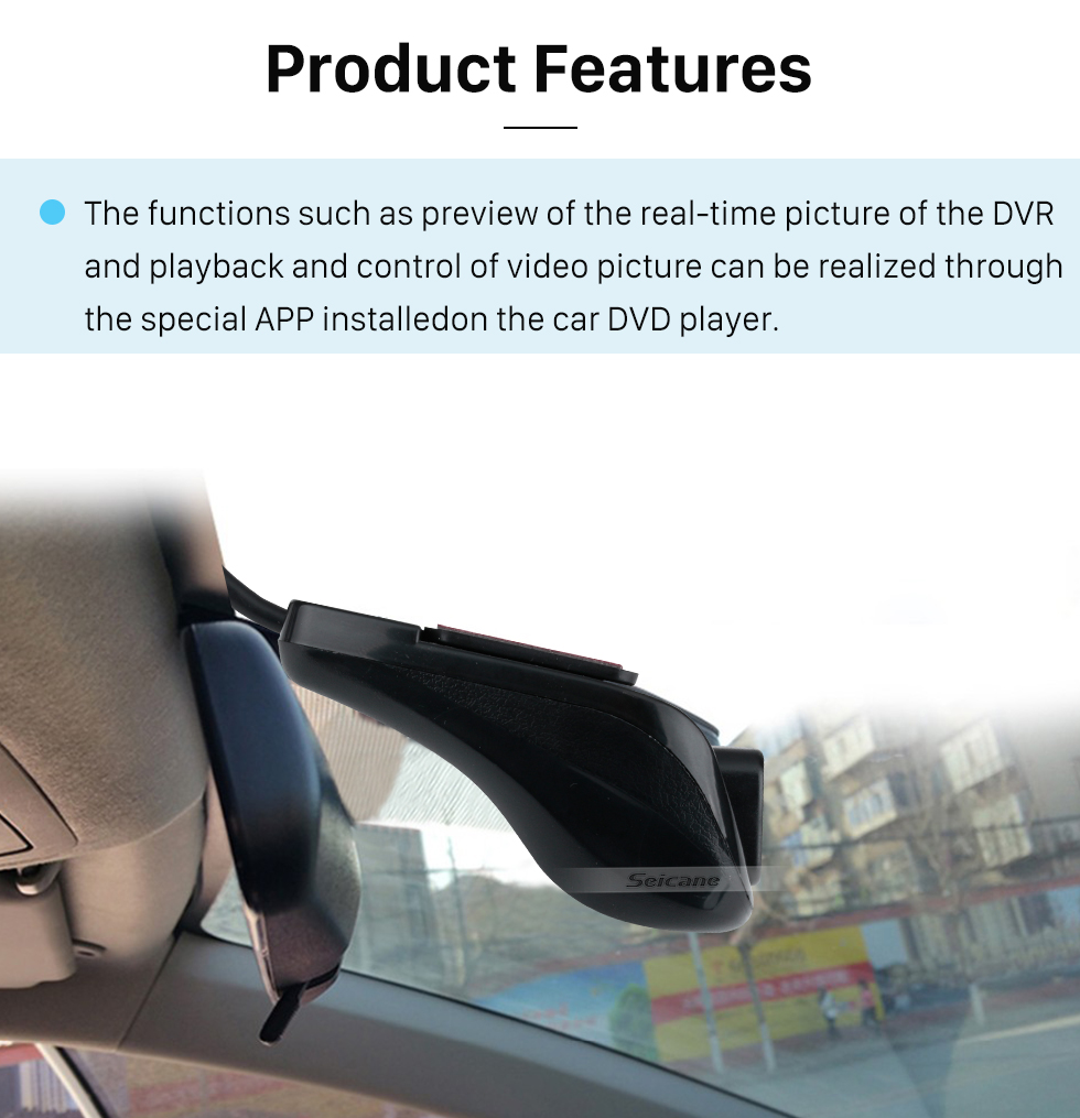 Seicane Full HD 1920x1080P Car Camera Video Recorder DVR For H2 H3 H5 H6 H7 H8 Series DVD Stereo Headunit Radio With H.264 Video Code Seicane Full HD 1920x1080P Car Camera Video Recorder DVR For H2 H3 H5 H6 H7 H8 Series DVD Stereo Headunit Radio With H.264 Video Code