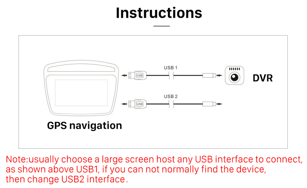 Seicane Vision nocturne Caméra DVR à grand angle USB de 170 degrés Enregistrement cyclique automatique