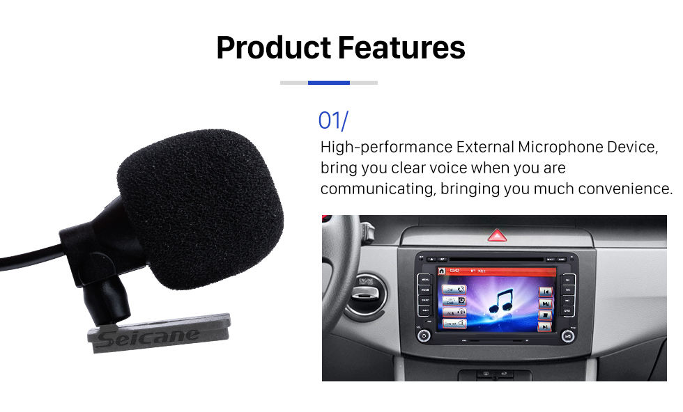 Seicane Universal Car Microphone Portable External Microphone Professional Speaker for Car Radio Car DVD 3.5mm 50 Hz-20 kHz Seicane Universal Car Microphone Portable External Microphone Professional Speaker for Car Radio Car DVD 3.5mm 50 Hz-20 kHz