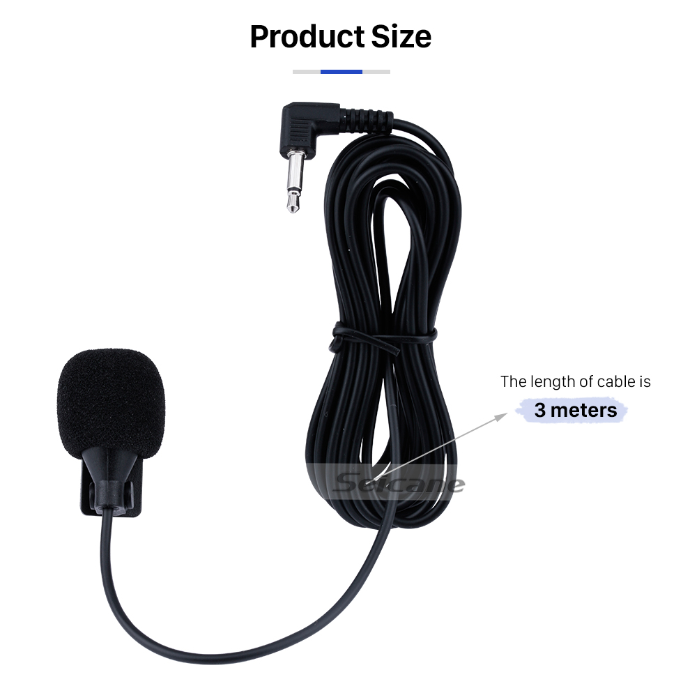 Seicane Universal Car Microphone Portable External Microphone Professional Speaker for Car Radio Car DVD Player 3.5mm 50 Hz-20 kHz