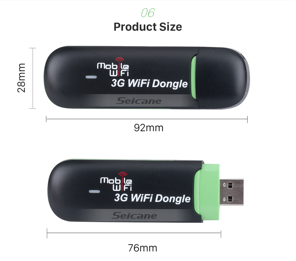 Seicane Portable External 3G Module Internet WIFI Modem support up to 8 WiFi-enabled devices for Car Radio DVD Player Seicane Portable External 3G Module Internet WIFI Modem support up to 8 WiFi-enabled devices for Car Radio DVD Player