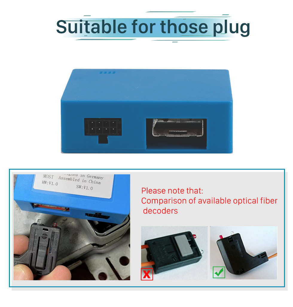 Seicane For Mercedes Benz 2000-2003 S/CL Class 2000-2002 E Class 2003-2004 SL 2001-2004 C/CLK 2000-2005 ML Car Optical D2B Fiber Decoder Most Box Seicane For Mercedes Benz 2000-2003 S/CL Class 2000-2002 E Class 2003-2004 SL 2001-2004 C/CLK 2000-2005 ML Car Optical D2B Fiber Decoder Most Box
