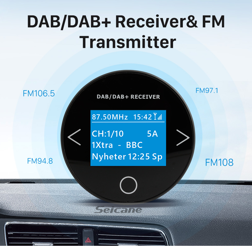 Seicane Hohe Qualität Auto Digital Radio DAB + Audio Empfänger Radio Tuner mit USB-Schnittstelle RDS-Funktion