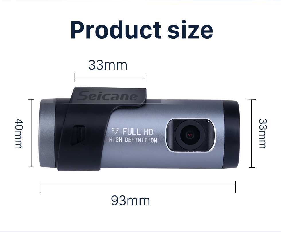 Seicane HD 1920x1080P Caméra de voiture Contrôle vocal Enregistreur Wifi Caméra DVR Enregistrement Angle de 140 degrés Seicane HD 1920x1080P Caméra de voiture Contrôle vocal Enregistreur Wifi Caméra DVR Enregistrement Angle de 140 degrés
