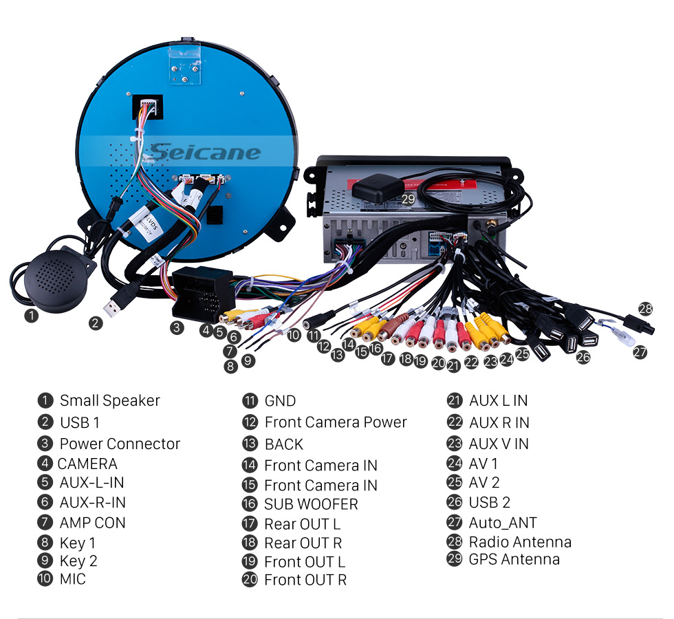 Seicane Android 10.0 Auto-GPS-Navigations-DVD-Player für 2006-2013 BMW Mini Cooper mit Radio Bluetooth 1080P Video USB SD Rückfahrkamera TV DVR