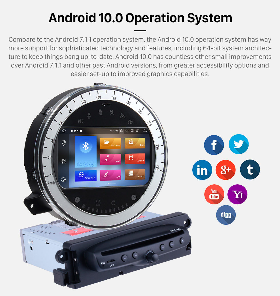 Seicane Android 10.0 Car GPS Navigation DVD Player For 2006-2013 BMW Mini Cooper With Radio Bluetooth 1080P Video USB SD Rearview Camera TV DVR Seicane Android 10.0 Car GPS Navigation DVD Player For 2006-2013 BMW Mini Cooper With Radio Bluetooth 1080P Video USB SD Rearview Camera TV DVR