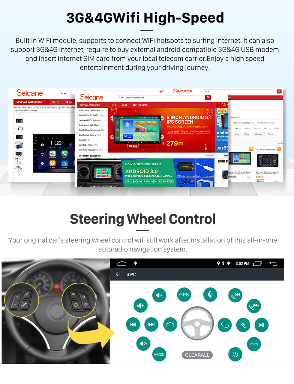Seicane Android 10.0 Car GPS Navigation DVD Player For 2006-2013 BMW Mini Cooper With Radio Bluetooth 1080P Video USB SD Rearview Camera TV DVR Seicane Android 10.0 Car GPS Navigation DVD Player For 2006-2013 BMW Mini Cooper With Radio Bluetooth 1080P Video USB SD Rearview Camera TV DVR