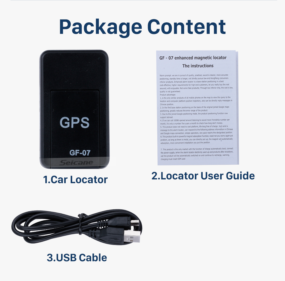 Seicane Universal-Auto GPS Remote Monitoring Locator Unterstützung GSM GPRS Location Tracking Alarm Device Seicane Universal-Auto GPS Remote Monitoring Locator Unterstützung GSM GPRS Location Tracking Alarm Device