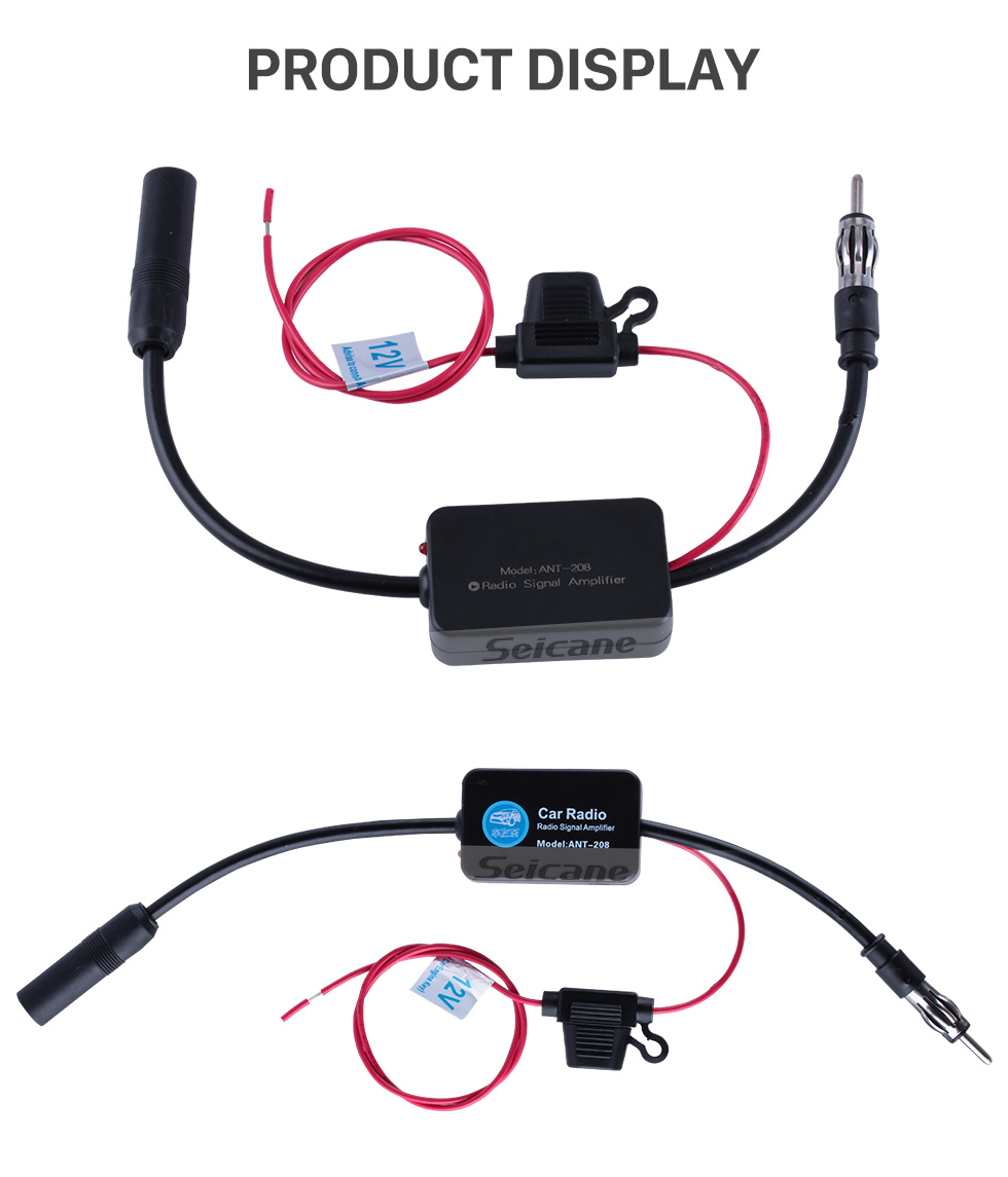Seicane Hot 88-108Mhz Anti-interference for Universal Car Radio Antenna FM Signal AMP Amplifier Booster Seicane Hot 88-108Mhz Anti-interference for Universal Car Radio Antenna FM Signal AMP Amplifier Booster