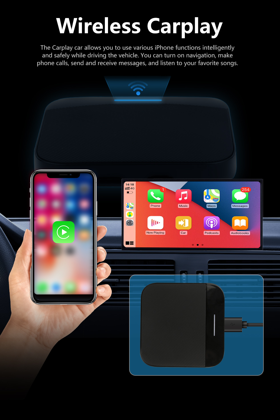 Seicane For BMW ID5 ID6 ID7 ID8 2016 2017 2018 2019-2023 Car Radio Audio Plastic Fiber Decoding Wireless Carplay AI Box