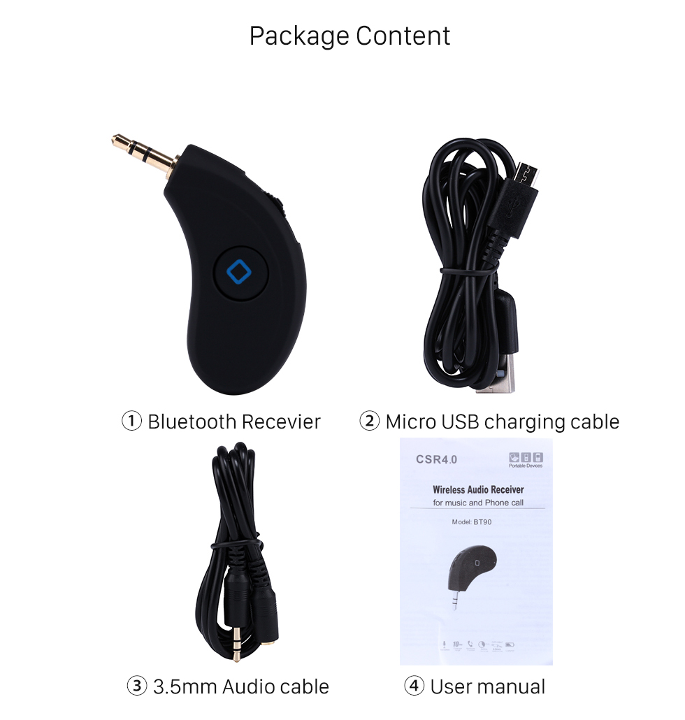 Package Content Wireless Bluetooth Music Audio Receiver Box Music Player with Hands-free calling Package Content Wireless Bluetooth Music Audio Receiver Box Music Player with Hands-free calling