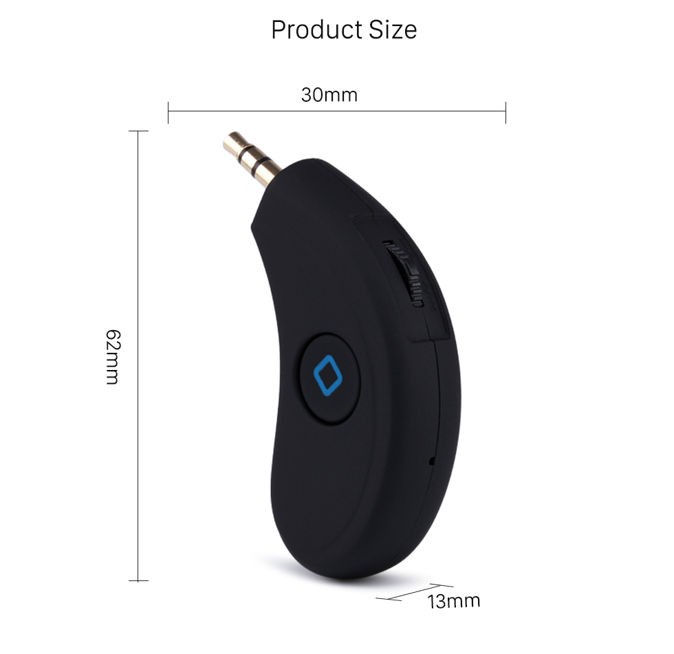 Product Size Wireless Bluetooth Music Audio Receiver Box Music Player with Hands-free calling Product Size Wireless Bluetooth Music Audio Receiver Box Music Player with Hands-free calling