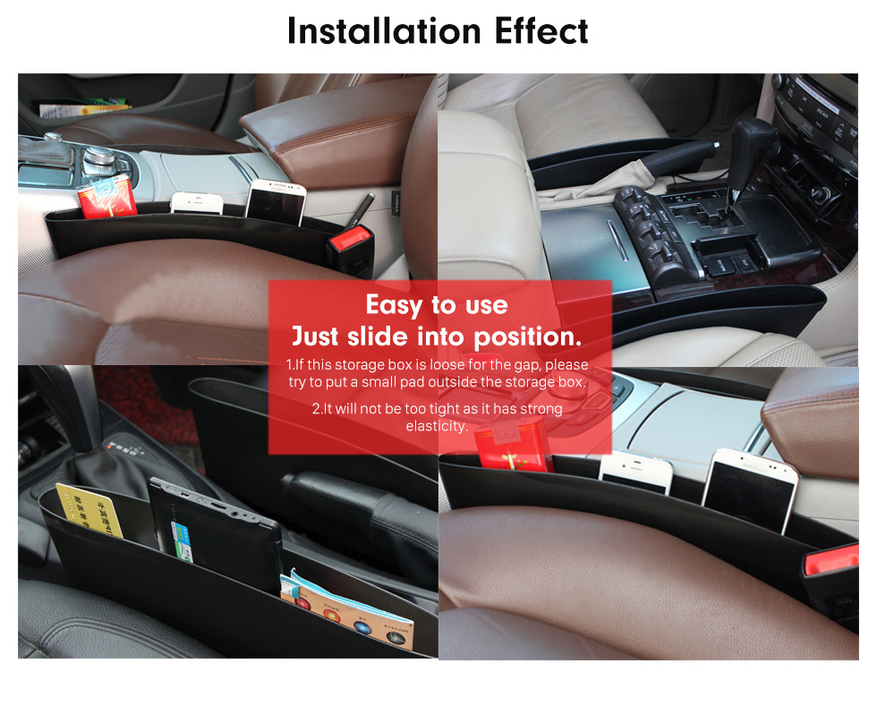 Installation Effect Multifunktions-Zubehör Auto Naht Aufbewahrungsbox Automobile Insert Free Box Container