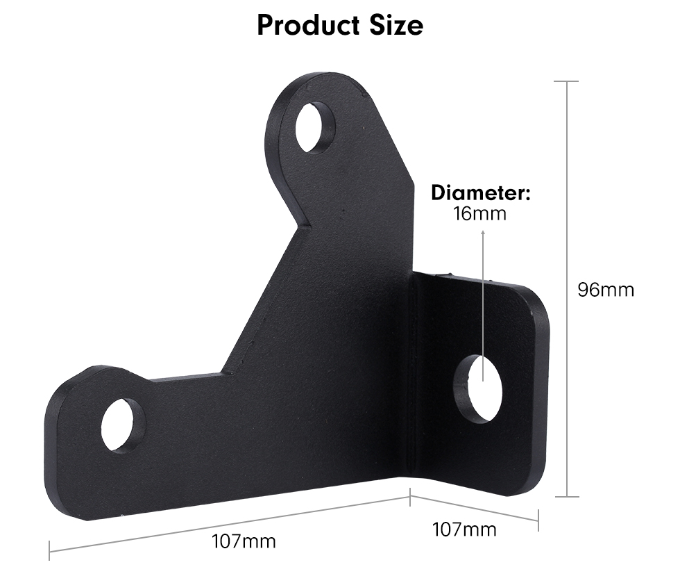 Seicane Tailgate Steel Singal Antenna Holder Bracket for 2007-2015 Jeep Wrangler Back Door Mounting Support