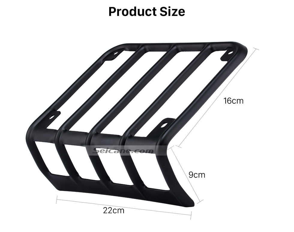 Seicane Protector de la cubierta del protector de la lámpara de la luz de la cola del metal de 2pcs para 2007-2016 Jeep Wrangler