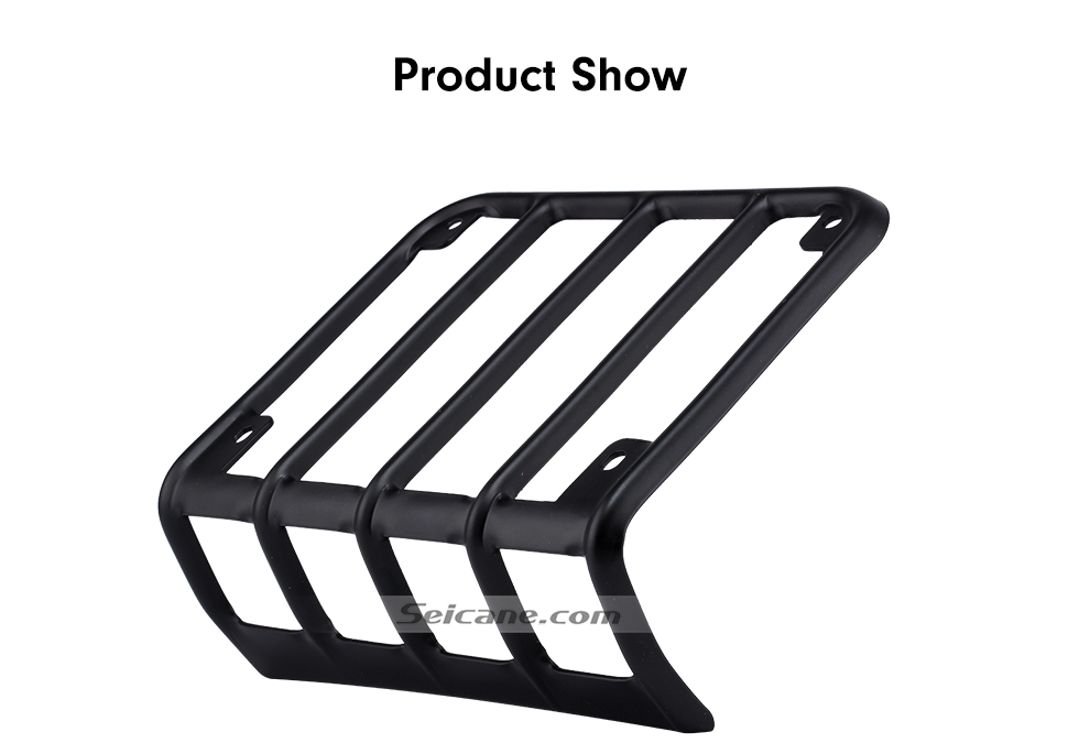 Seicane Protector de la cubierta del protector de la lámpara de la luz de la cola del metal de 2pcs para 2007-2016 Jeep Wrangler