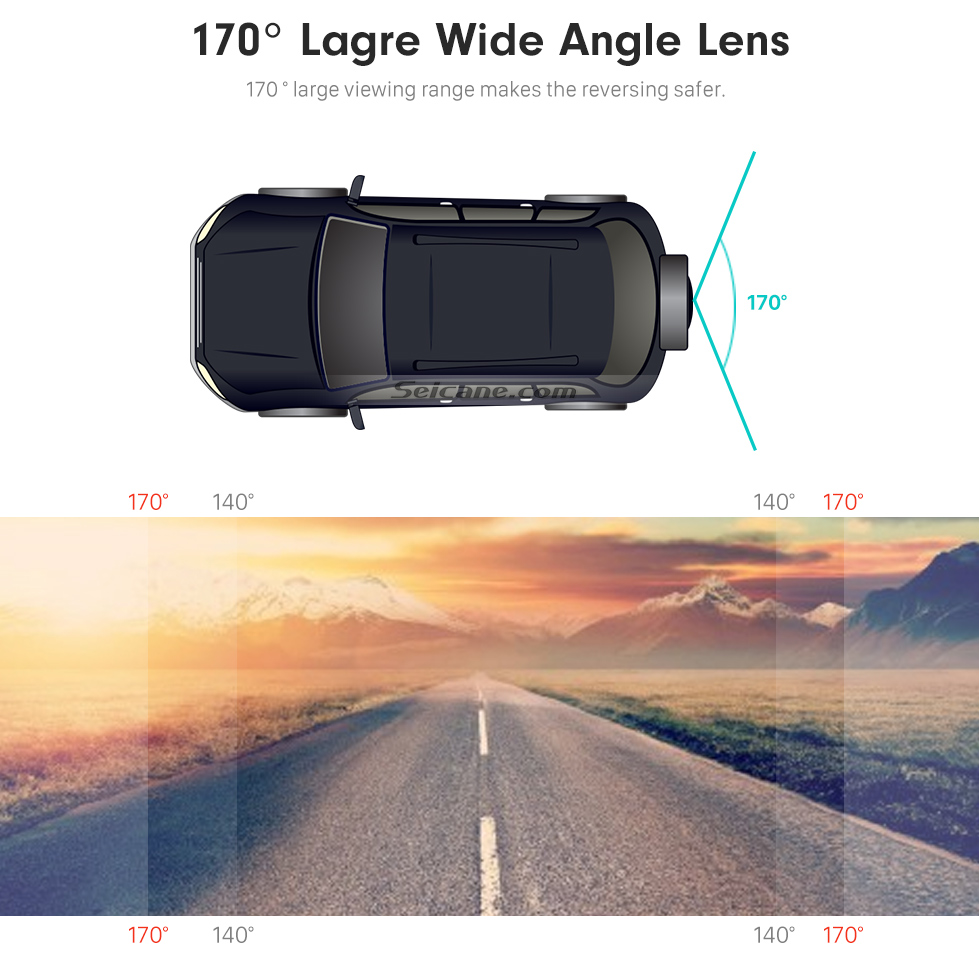 Seicane Câmera de visão traseira de visão noturna Starlight HD de alto padrão de 170 graus Sistema de assistência a estacionamento impermeável para a tela grande de rádio de carro Seicane Câmera de visão traseira de visão noturna Starlight HD de alto padrão de 170 graus Sistema de assistência a estacionamento impermeável para a tela grande de rádio de carro