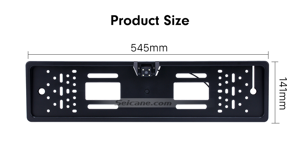 Seicane 170 grados de gran angular de visión nocturna de gran visión impermeable placa de matrícula europea universal retrovisor de copia de seguridad de aparcamiento cámara de estacionamiento de inversión del sistema de asistencia