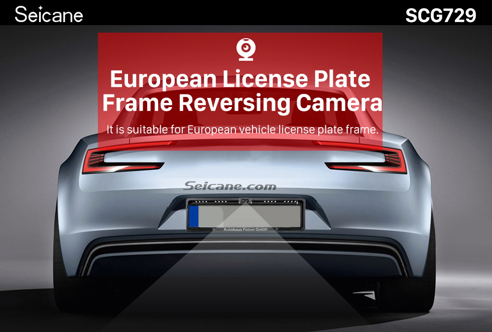 Seicane 170 Degree HD Weitwinkel Großansicht Nachtsicht Wasserdicht Universal European License Plate Rearview Backup Kamera Auto Parkplatz Reversing Assistance System