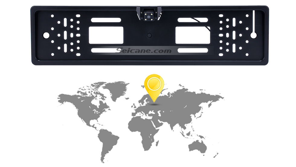 Seicane 170 graus de alto ângulo Grande visão panorâmica visão noturna impermeável universal placa de matrícula europeia visão traseira câmera de backup câmera de estacionamento sistema de assistência de inversão