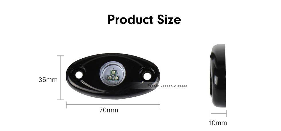 Seicane Car Chassis Bluetooth Control 4 Pods RGB LED Rock Lights for Universal Under Car with Waterproof and Anti-Corrosion Seicane Car Chassis Bluetooth Control 4 Pods RGB LED Rock Lights for Universal Under Car with Waterproof and Anti-Corrosion