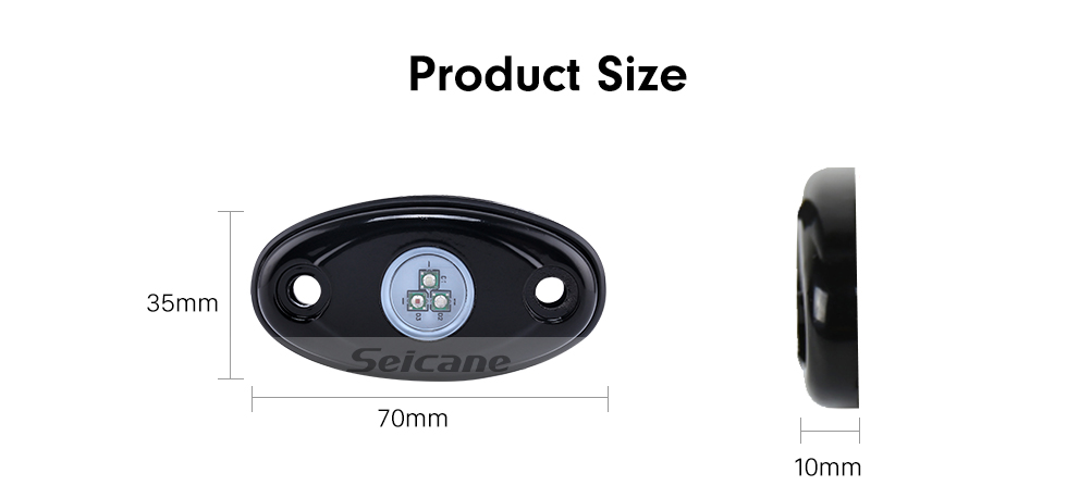 Seicane Newest 8 Pods Under Car RGB LED Rock Lights for Universal Car Chassis with Bluetooth Control Waterproof Anti-corrosion Seicane Newest 8 Pods Under Car RGB LED Rock Lights for Universal Car Chassis with Bluetooth Control Waterproof Anti-corrosion