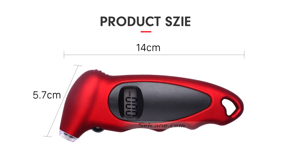 Seicane High precision Car Portable LED Luminous Digital Display Tire Pressure Gauge Electron Measuring Instrument Seicane High precision Car Portable LED Luminous Digital Display Tire Pressure Gauge Electron Measuring Instrument